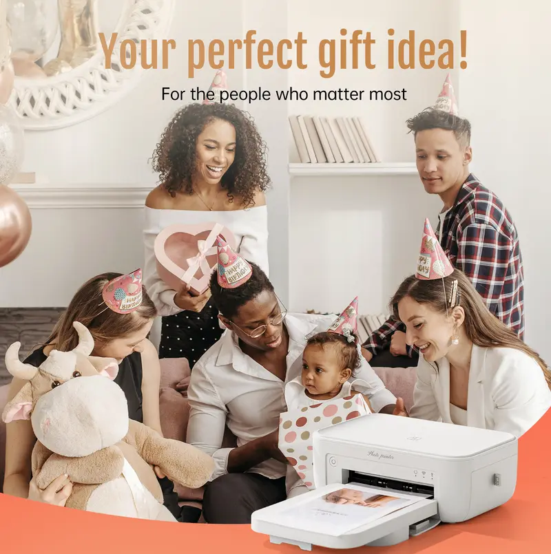 Hanin 4x6 Photo Printer, Includes 20 Sheets & 1 Ribbon, Portable Thermal Dye Sublimation Printer with AR Video Printing
