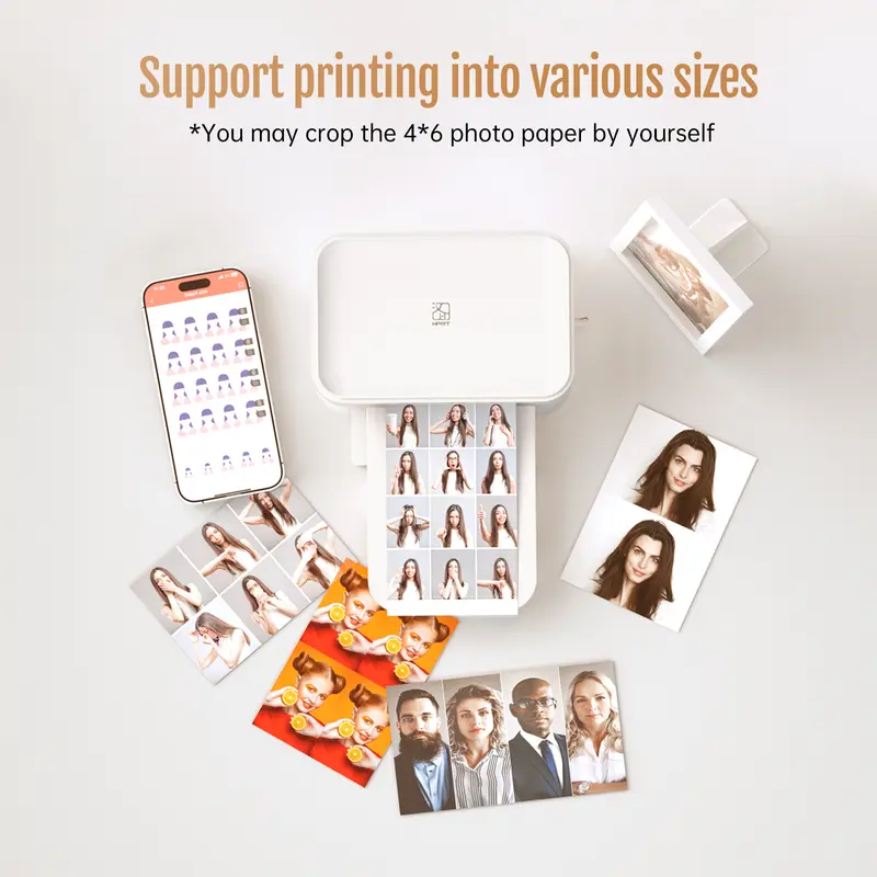 Hanin 4x6 Photo Printer, Includes 20 Sheets & 1 Ribbon, Portable Thermal Dye Sublimation Printer with AR Video Printing