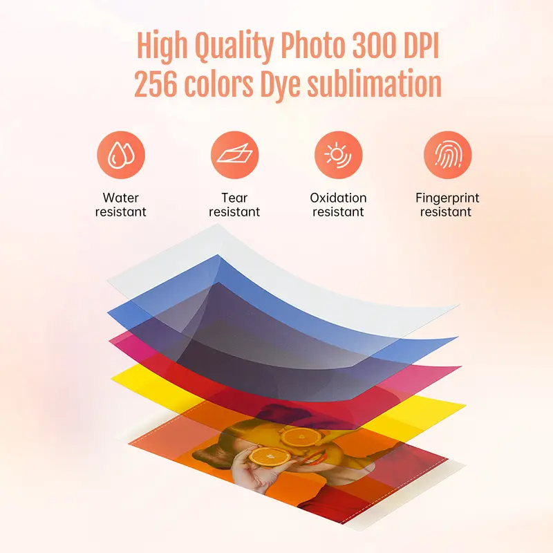 Hanin 4x6 Photo Printer, Includes 20 Sheets & 1 Ribbon, Portable Thermal Dye Sublimation Printer with AR Video Printing