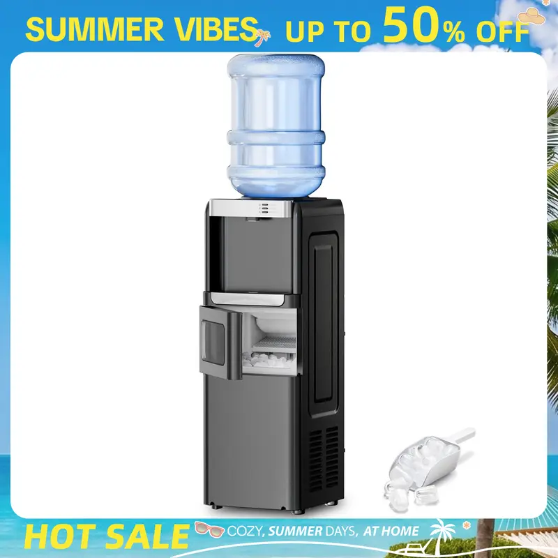SummerWins [Limited Stock] Antarctic Star 3-in-1 Hot and Cold Beverage Water Cooler Chiller Dispenser with Built-in Ice Maker.