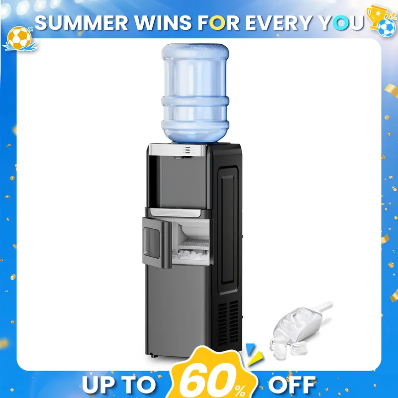 SummerWins [Limited Stock] Antarctic Star 3-in-1 Hot and Cold Beverage Water Cooler Chiller Dispenser with Built-in Ice Maker.