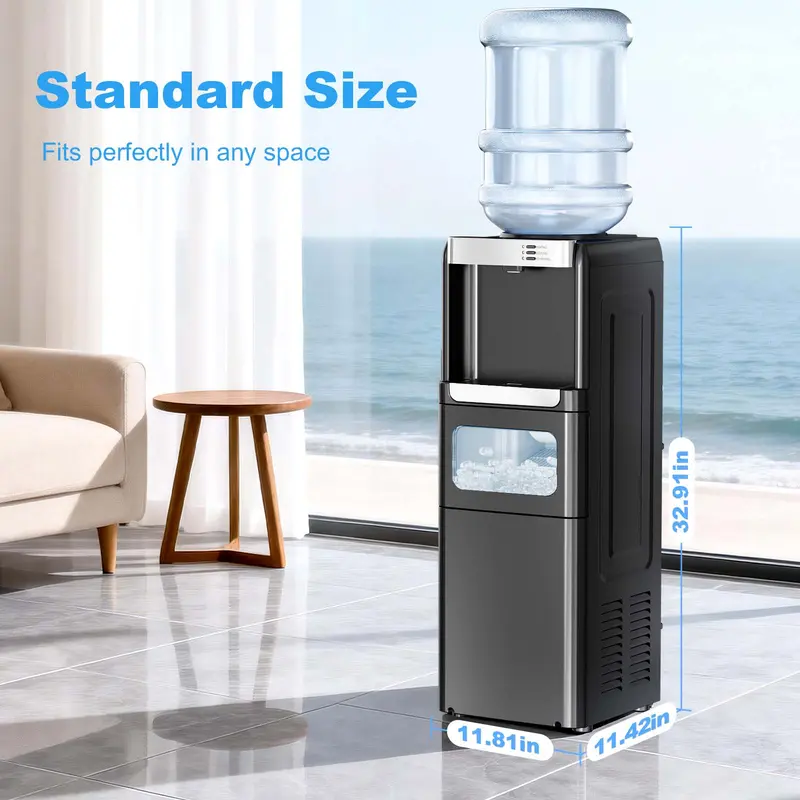 SummerWins [Limited Stock] Antarctic Star 3-in-1 Hot and Cold Beverage Water Cooler Chiller Dispenser with Built-in Ice Maker.