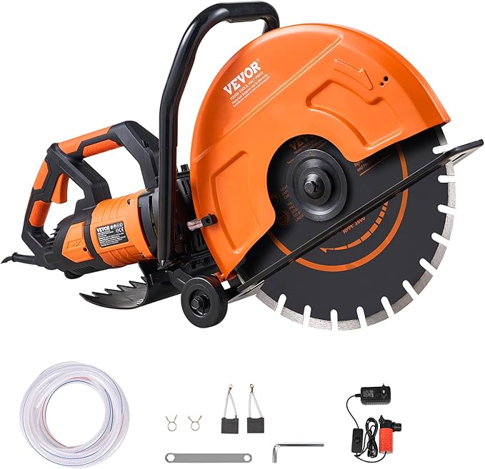 VEVOR 14" Electric Concrete Saw – 3200W Power, 5" Deep Precision Cutting for Stone, Brick
