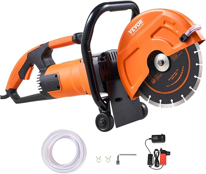 VEVOR 14" Electric Concrete Saw – 3200W Power, 5" Deep Precision Cutting for Stone, Brick