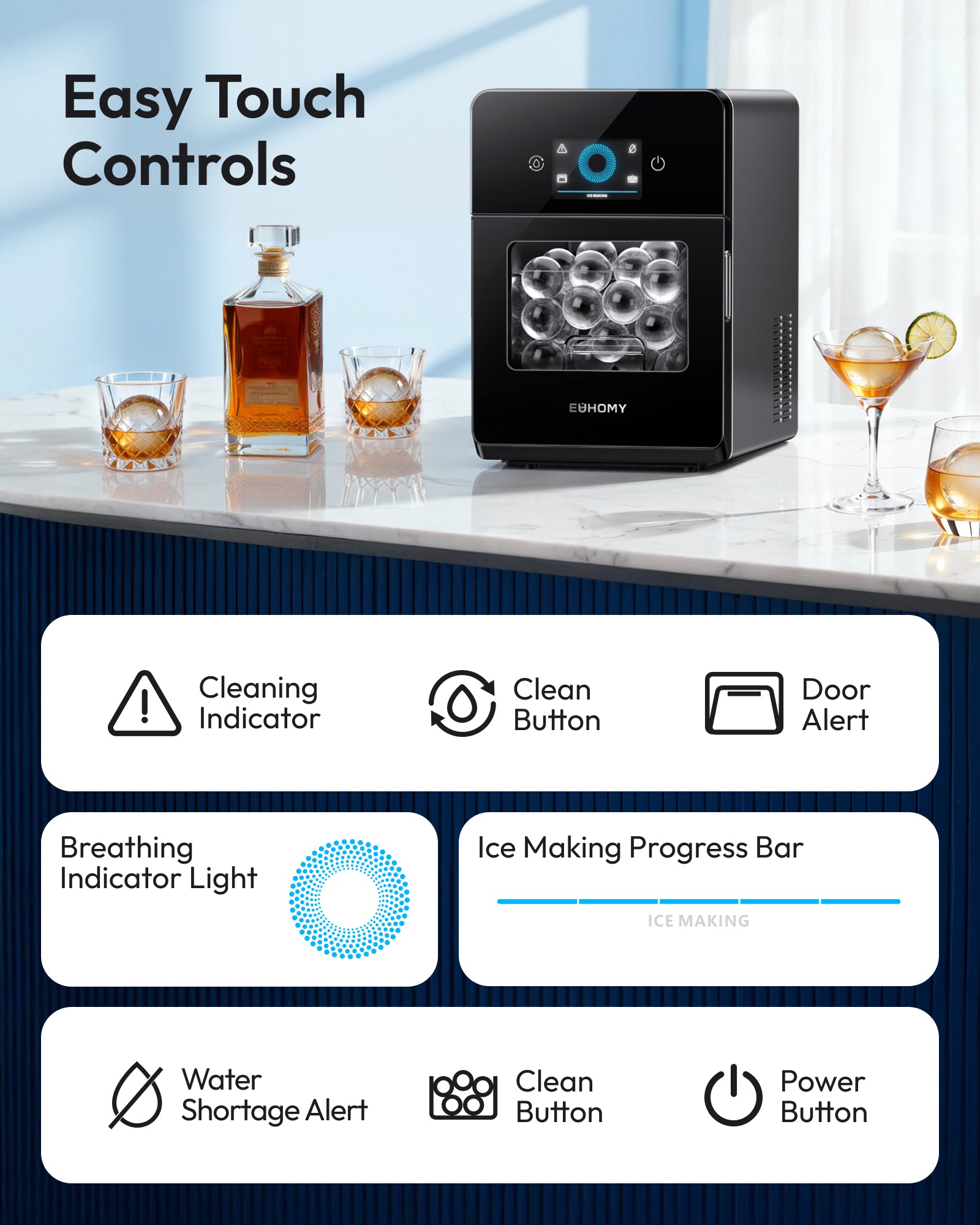 🔥Summer Sale-Euhomy Rock SE Sphere Ice Maker