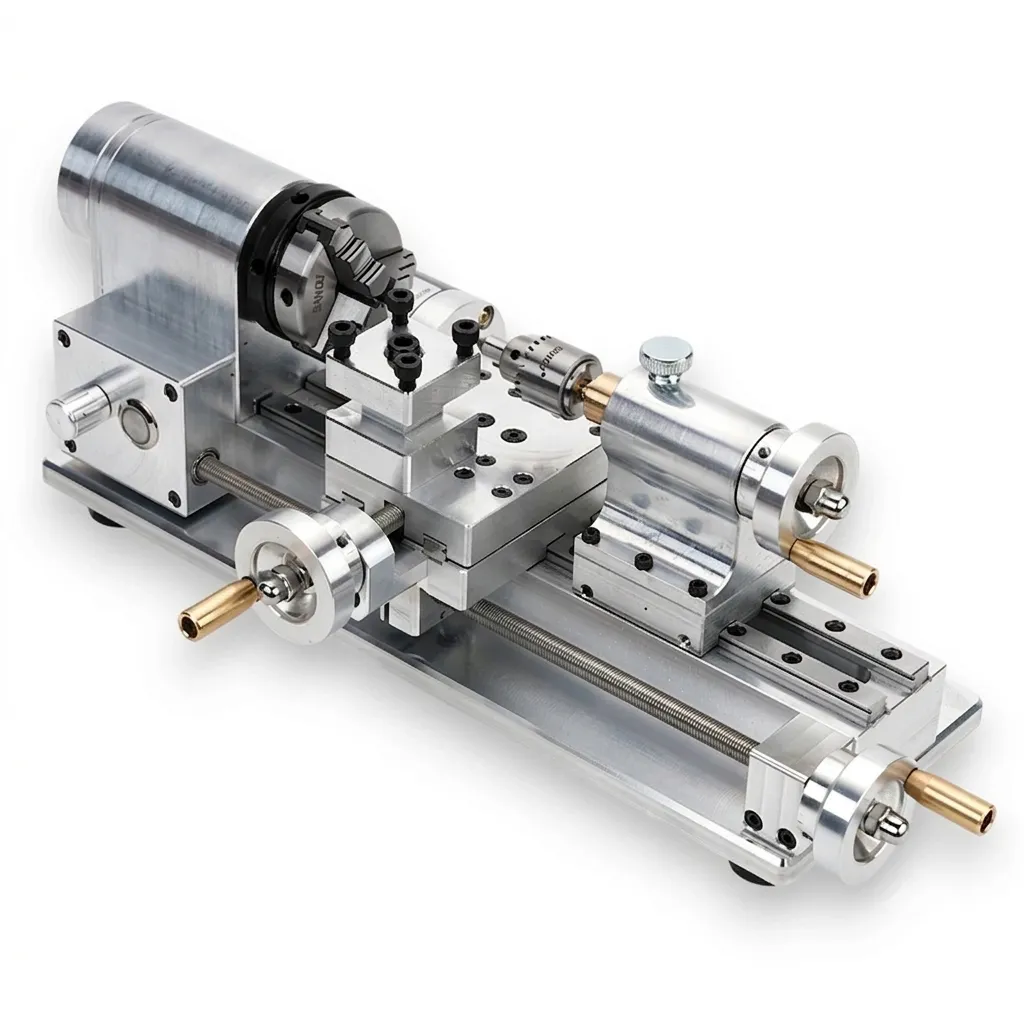 Clearance Sale🔥80W Mini Metal Lathe Machine Precision Micro Benchtop Lathe for DIY Hobbyist Woodworking & Metalworking | Special Offer