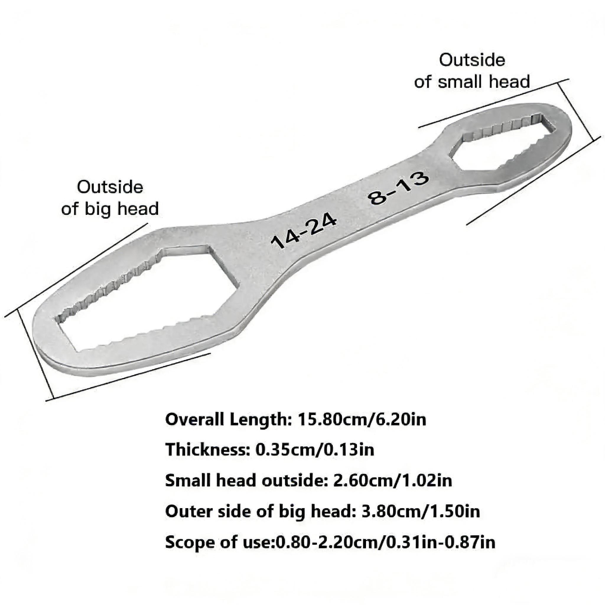 Universal Car Torx Wrench,8-24mm Self-tightening Wrench,Double-head Torx Spanner,Non-Slip Multi-function Wrench for Most Nuts & Bolts Repair,Professional Car Assembly & Disassembly Tool.