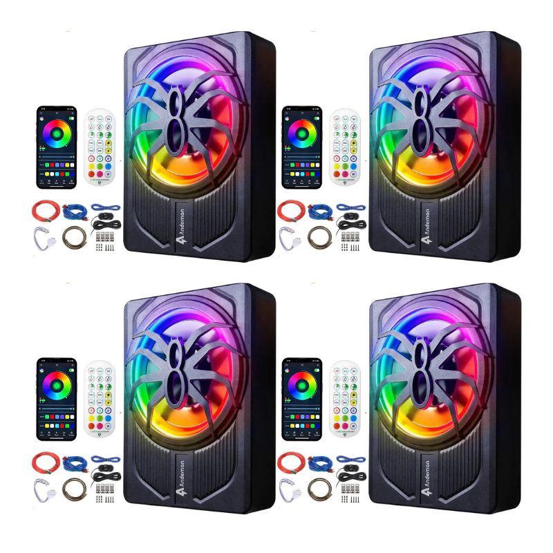 ANDEMAN Car Subwoofer (supports app control and colorful ambient lighting), suitable for all vehicle models.