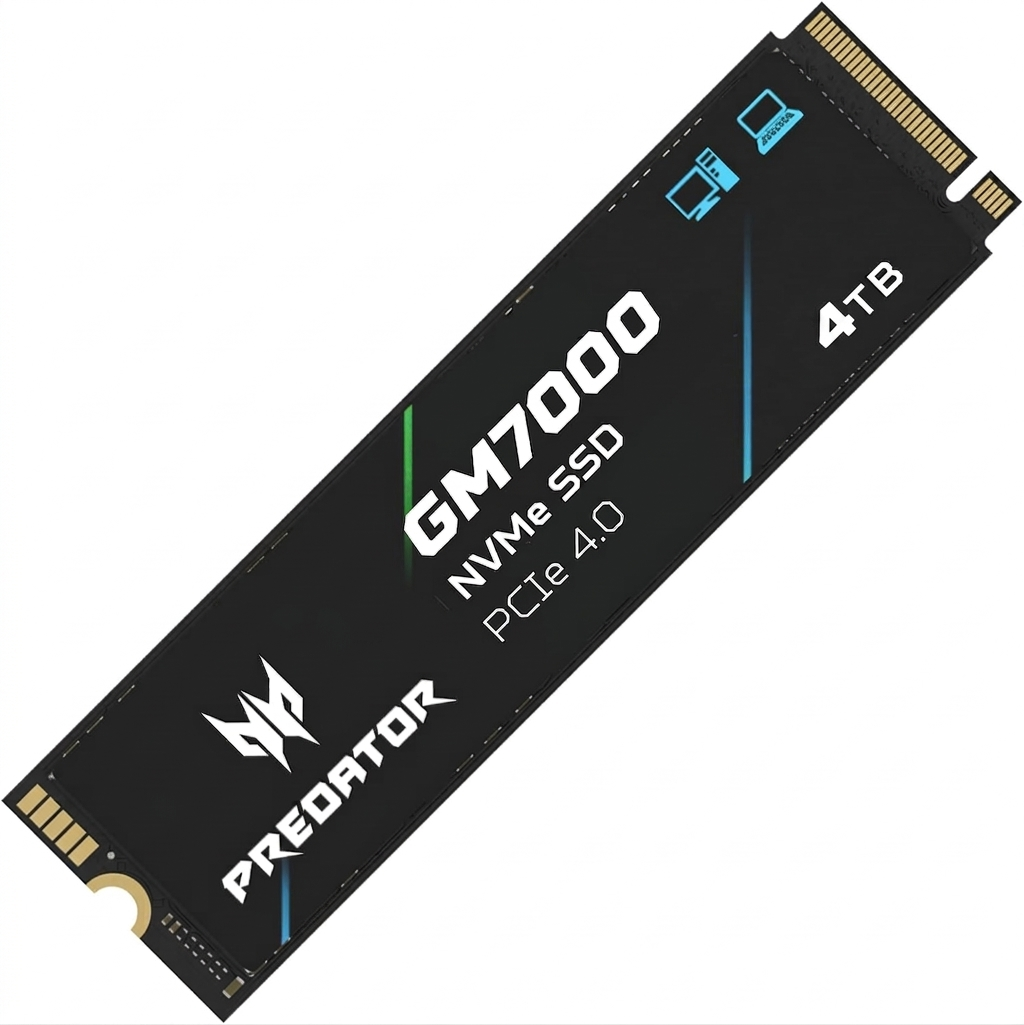 🏆Flash Sale⚡🎮Predator M.2 SSD 2TB GM7000 with DRAM cache NVMe 1.4 2280 PCIe Gen4×4 Ultra high speed
