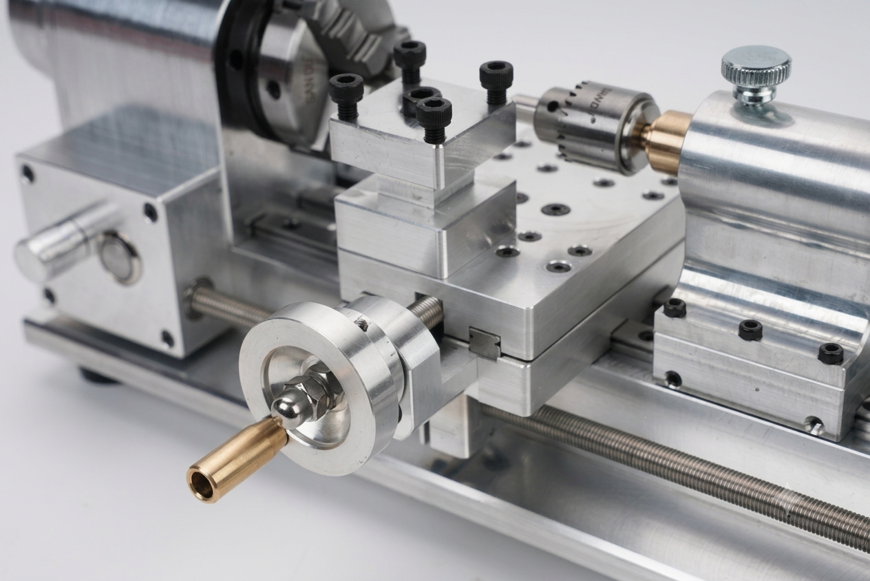 Mini Metal Lathe 80W — Micro Benchtop Lathe for DIY Metalworking