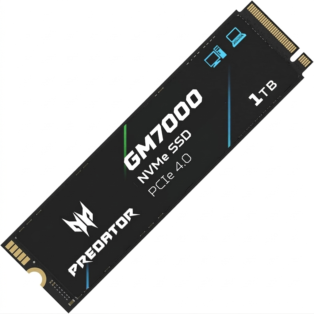 🏆Flash Sale⚡🎮Predator M.2 SSD 2TB GM7000 with DRAM cache NVMe 1.4 2280 PCIe Gen4×4 Ultra high speed