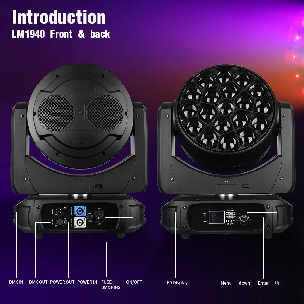 19x40w Moving Head with Pixel Mapping
