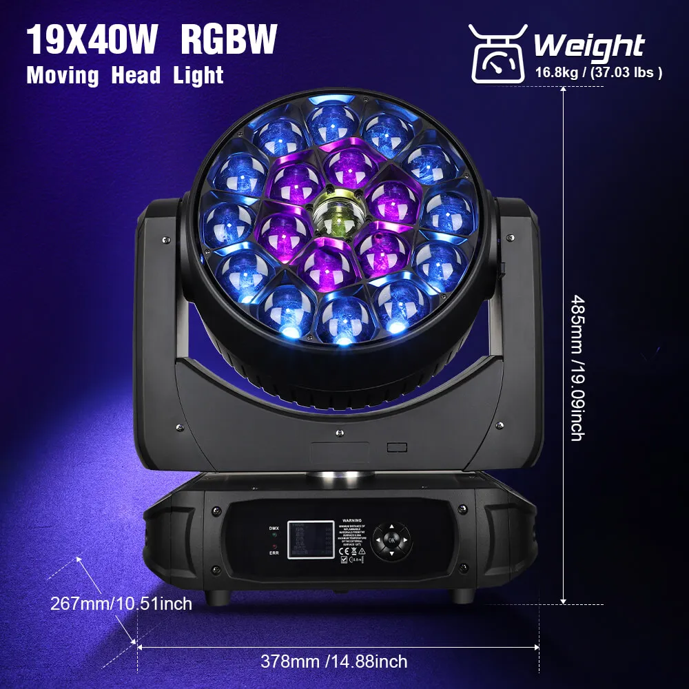 19x40w Moving Head with Pixel Mapping