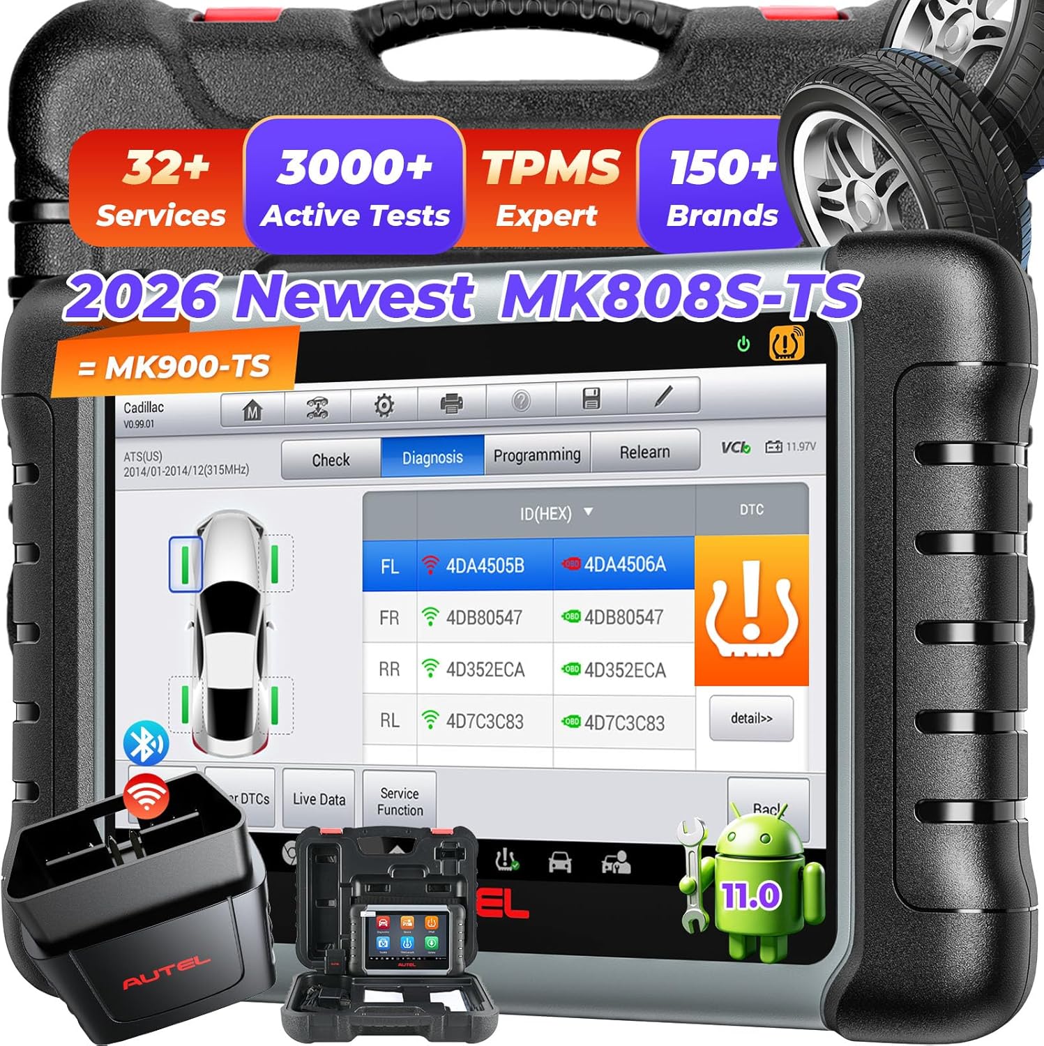 ☀️Summer Sale🔥⭐Autel MK808BT PRO Bi-Directional Diagnostic Scanner with 28+ Service Functions, ECU Coding & FCA Support