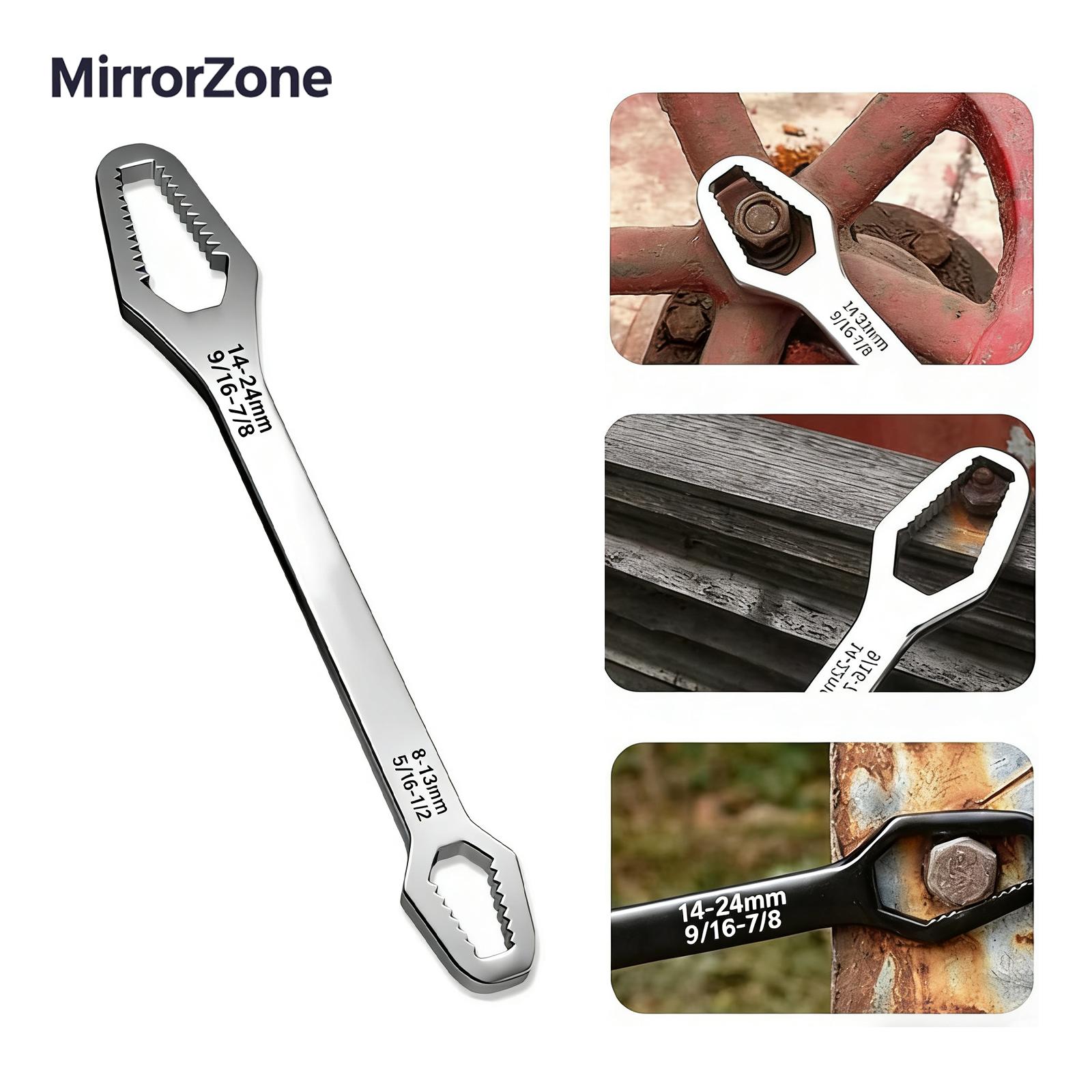 Universal Car Torx Wrench,8-24mm Self-tightening Wrench,Double-head Torx Spanner,Non-Slip Multi-function Wrench for Most Nuts & Bolts Repair,Professional Car Assembly & Disassembly Tool.