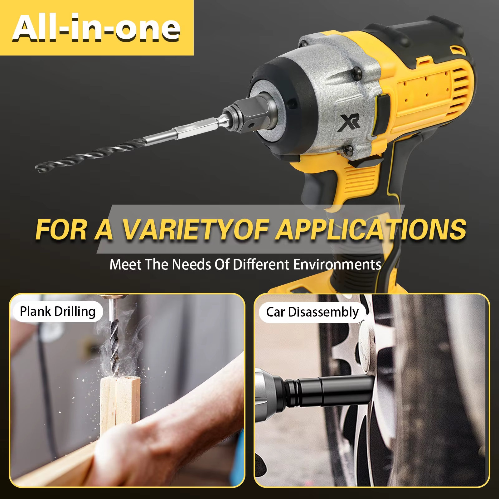 ⚡Limited-Time Flash Sale⚡SEESE 21V 3-in-1 Cordless High-Torque Electric Impact Wrench & Multifunctional Drill/Driver Tool Set (Accessories Included)