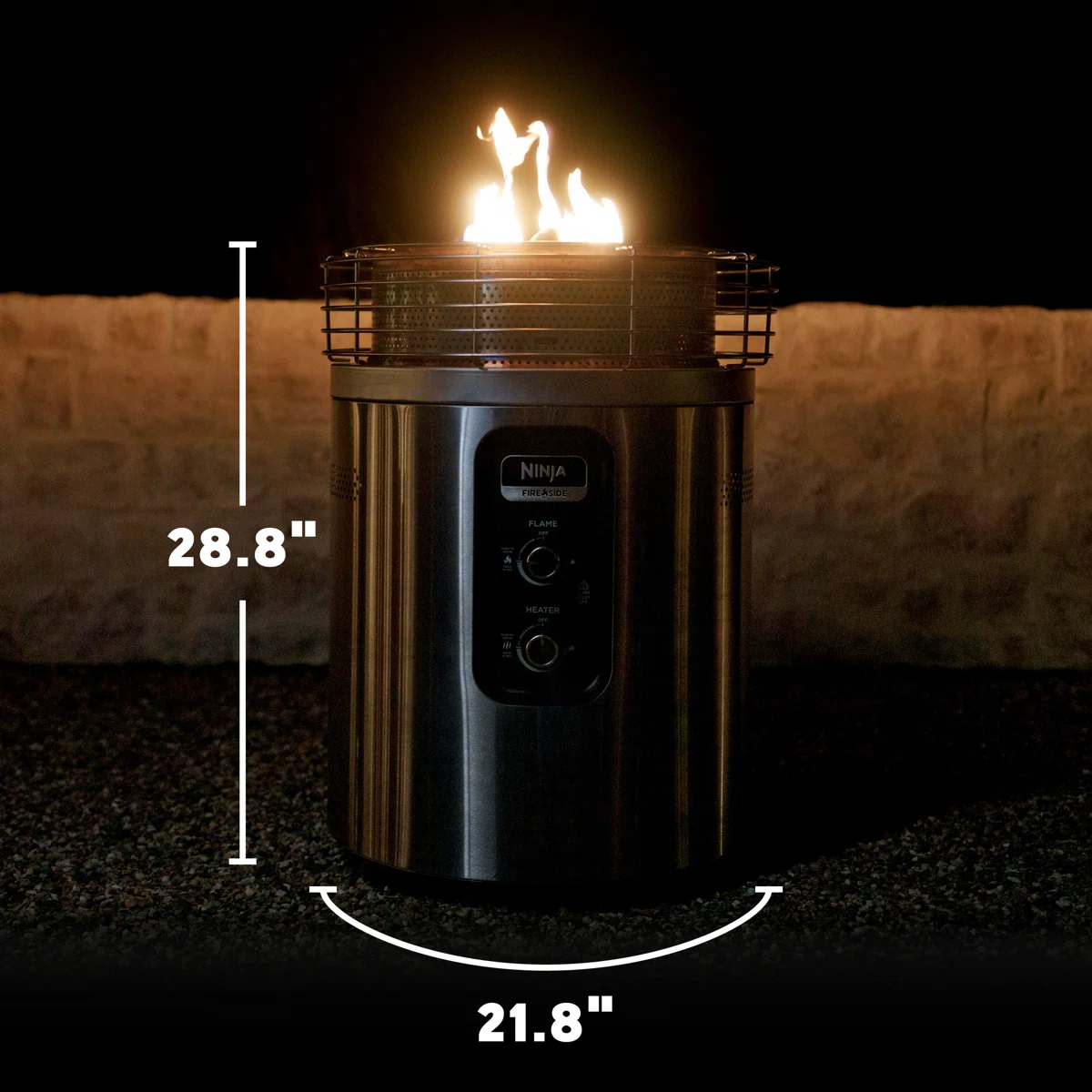 Ninja™ Fireside360™ Fire Pit and Outdoor Heater in Black