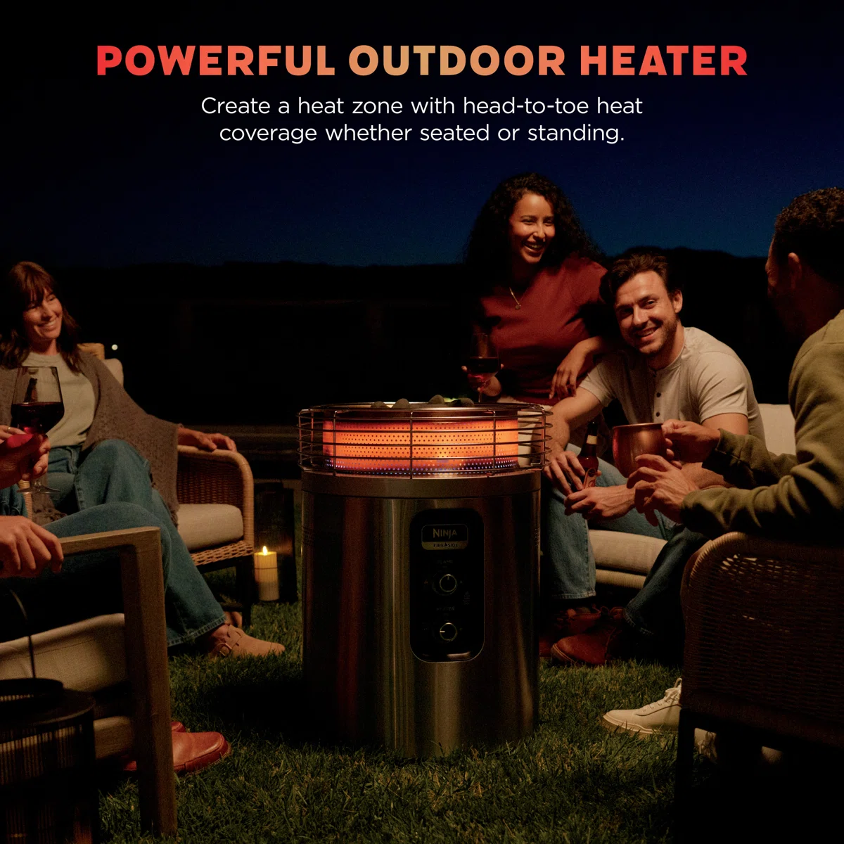 Ninja™ Fireside360™ Fire Pit and Outdoor Heater in Black