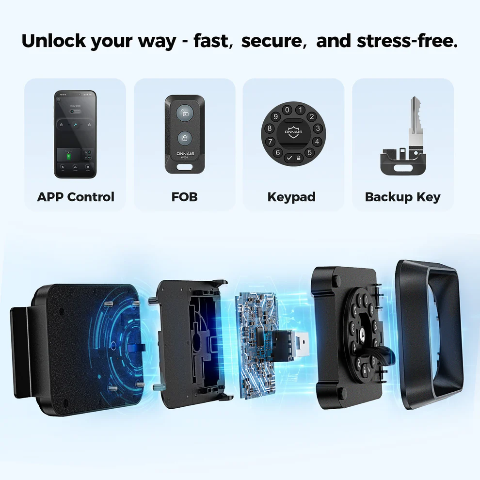 🔥Summer Sale🔥ONNAIS Guard Smart RV Keyless Door Lock with App, Keypad & Key Fob
