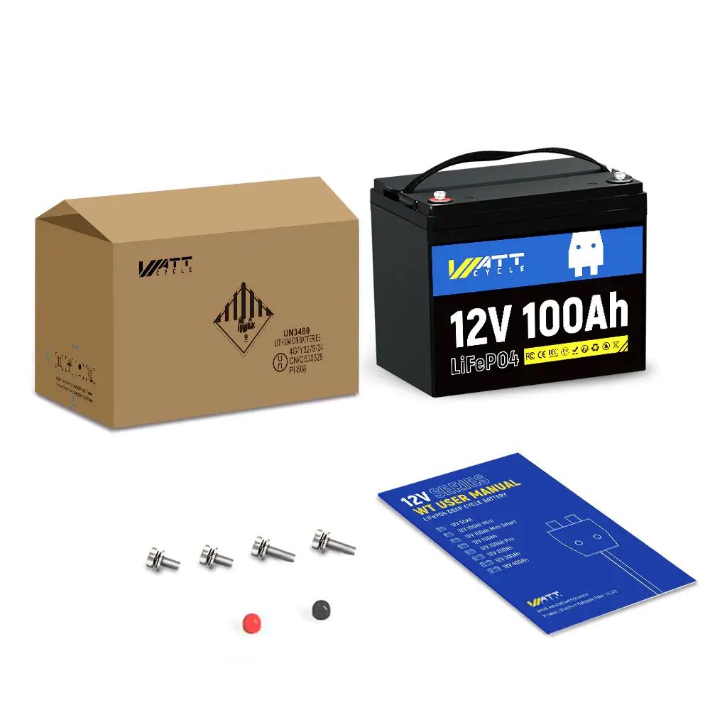 WattCycle 12V 100Ah LiFePO4 Lithium Leisure Battery for Campervans & Caravans