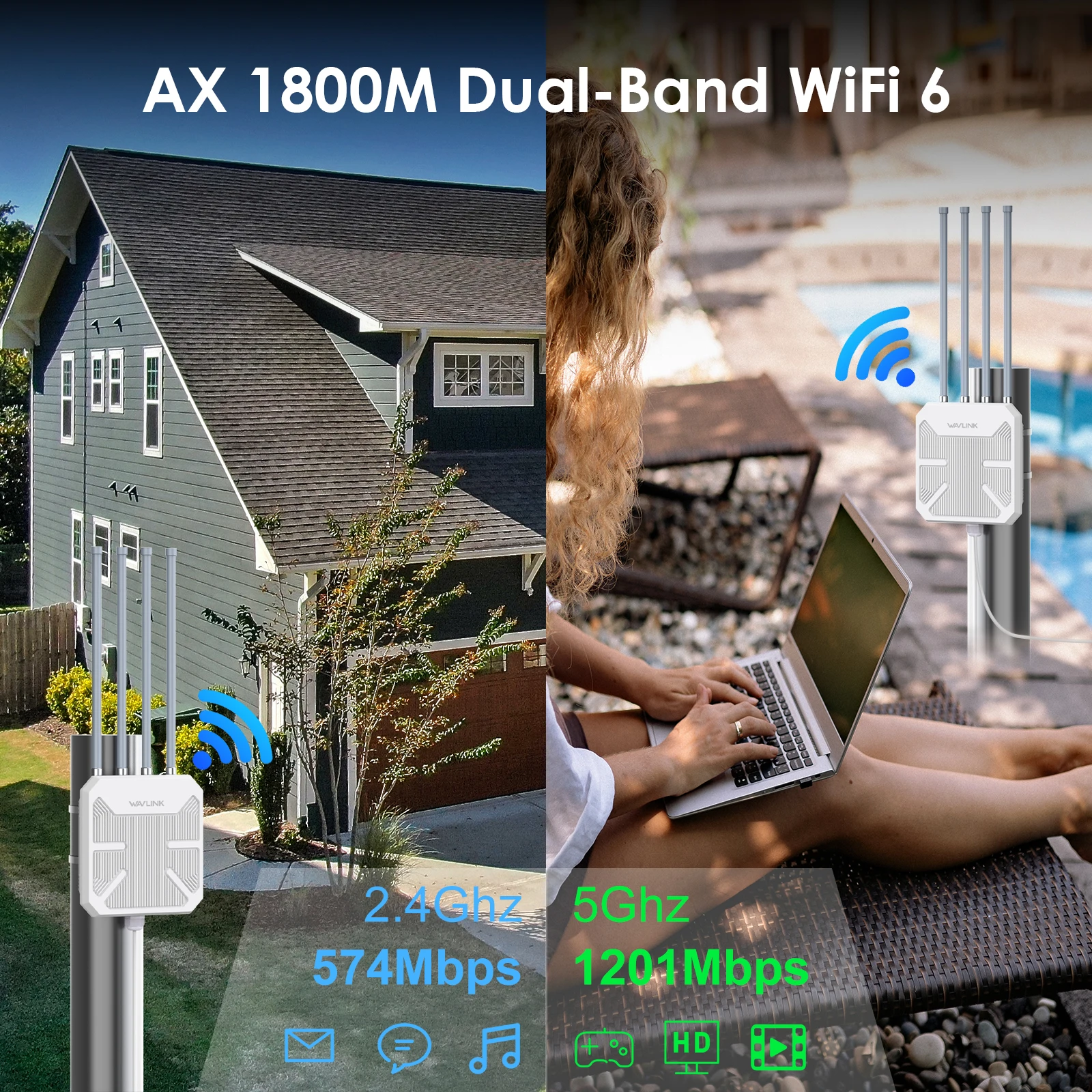 🔥Last Day 49% OFF🔥WAVLINK AX1800 Outdoor WiFi Extender