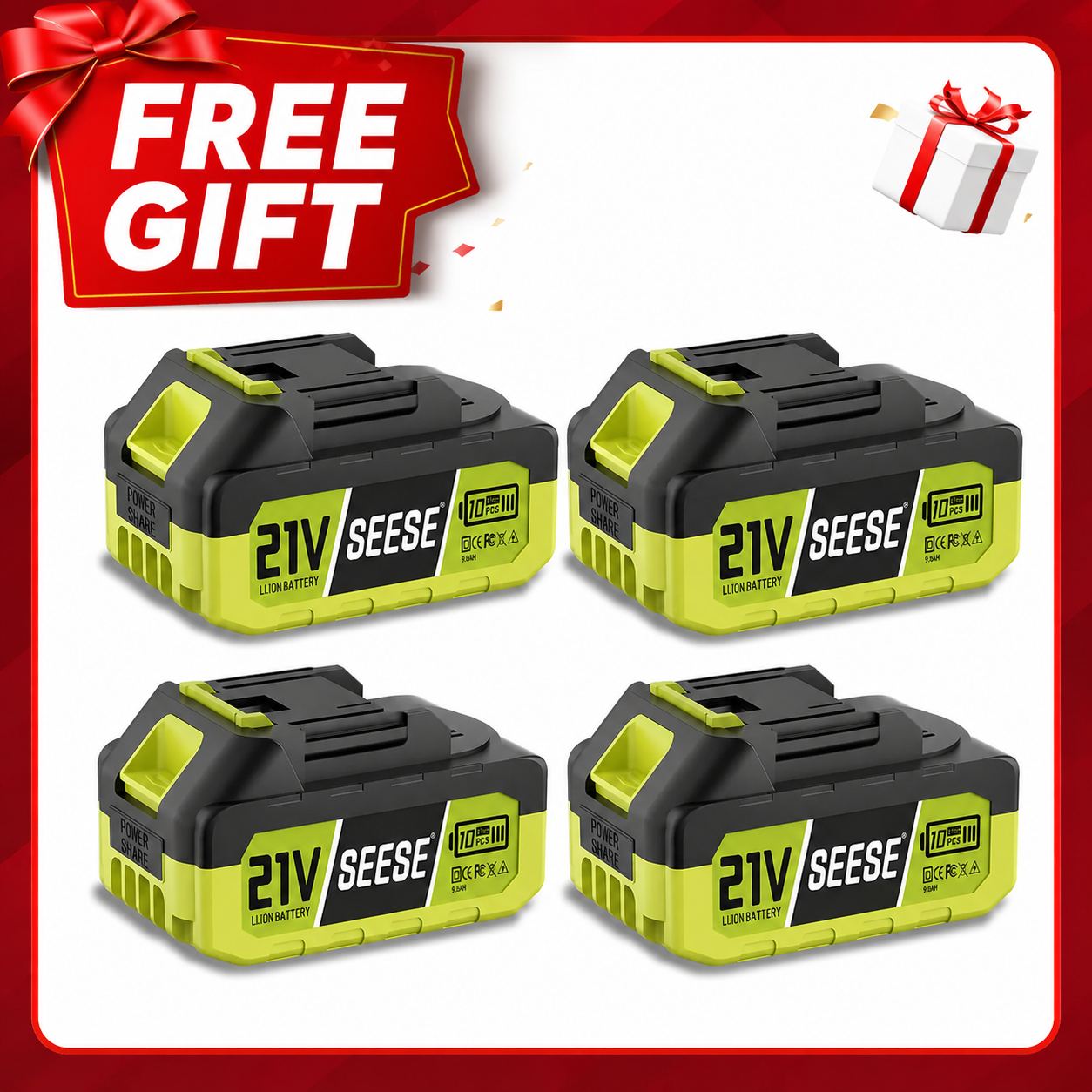 🔥【FathersDayGift】SEESE Cordless Pressure Washer and Single Port Charger Base