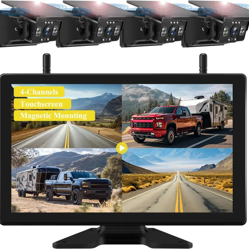 🚀Flash Sale📹 VK7Pro 2 Magnetic Solar Wireless Backup Camera with 7'' IPS Touchscreen