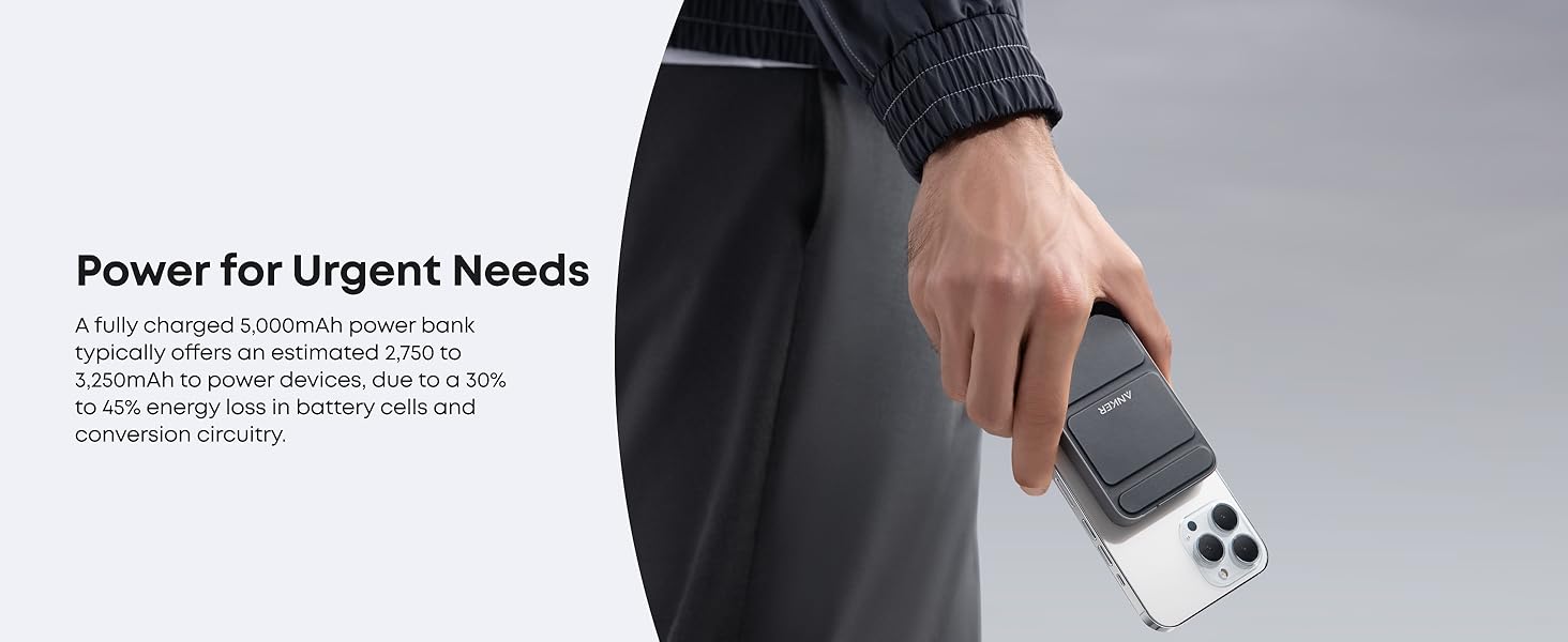Anker Magnetic Power Bank, Built-In Foldable Stand, USB-C Port on the Side, 5,000mAh Capacity, Perfectly Compatible with iPhone 17/16/15/14/13 Series summervibes