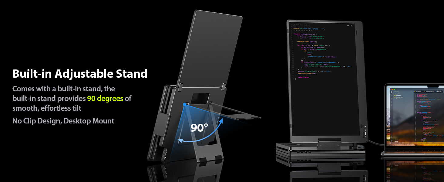 triple screen laptop monitor extender Set up independently built-in Kickstand