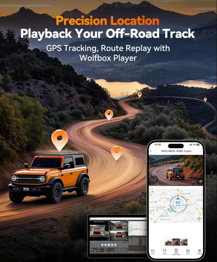 WOLFBOX G900 PRO Mirror Dash Cam with STARVIS 2 IMX678 128GB Card 5.8GHz WiFi 4K Front 2.5K Rear Video TikTokShopHolidayHaul Dashcam for Cars WOLFBOX G900 PRO Mirror Dash Cam with STARVIS 2 IMX678 128GB Card 5.8GHz WiFi 4K Front 2.5K Rear Video TikTokShopHolidayHaul Dashcam for Cars