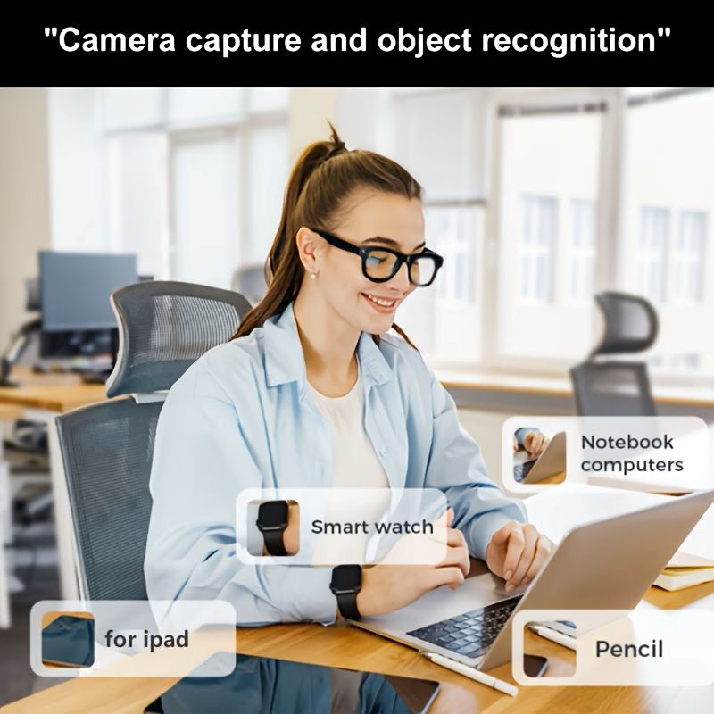 💥 Hot Deal! 😎 Smart Camera Glasses — 8MP Ultra-Wide HD 1080P, AI Voice Control, Wi-Fi & Bluetooth 5.4 🎥