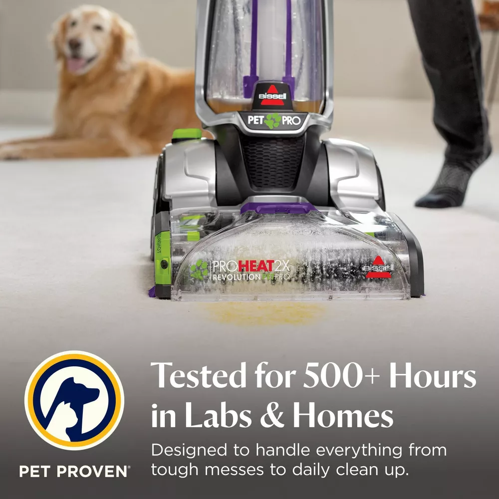 BISSELL ProHeat 2X Revolution Pet Pro Plus Carpet Cleaner 3588 11" Cleaning Path Purple