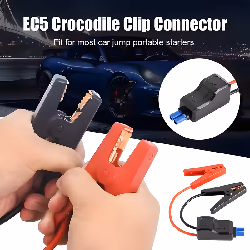smart 12v car emergency start clamp portable emergency booster cable with smart battery clamp   car battery starter kit portable starter for cars trucks motorcycles and suvs emergency   repair tool additions Product details 2