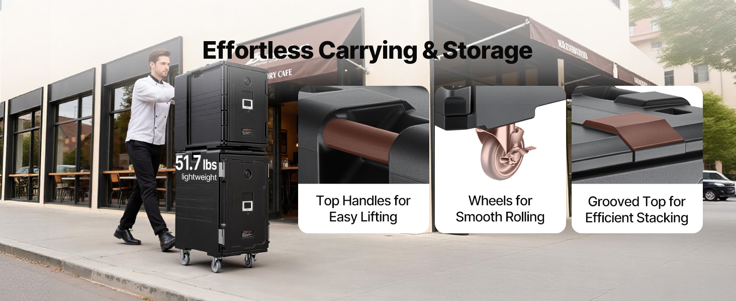 front loading food pan carrier