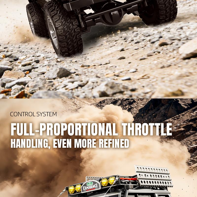 JXC 1/18 Scale RC Crawler ,2.4GHz HighTorque 4WD RC Crawling Car-Car withExcellent Suspension and ShockAbsorption,Realistic Mechanical Shifting,Dual-Speed Transmission, Multi-FunctionLighting, Dual Li-ion Batteries, PerfectBirthday & Kids Gift