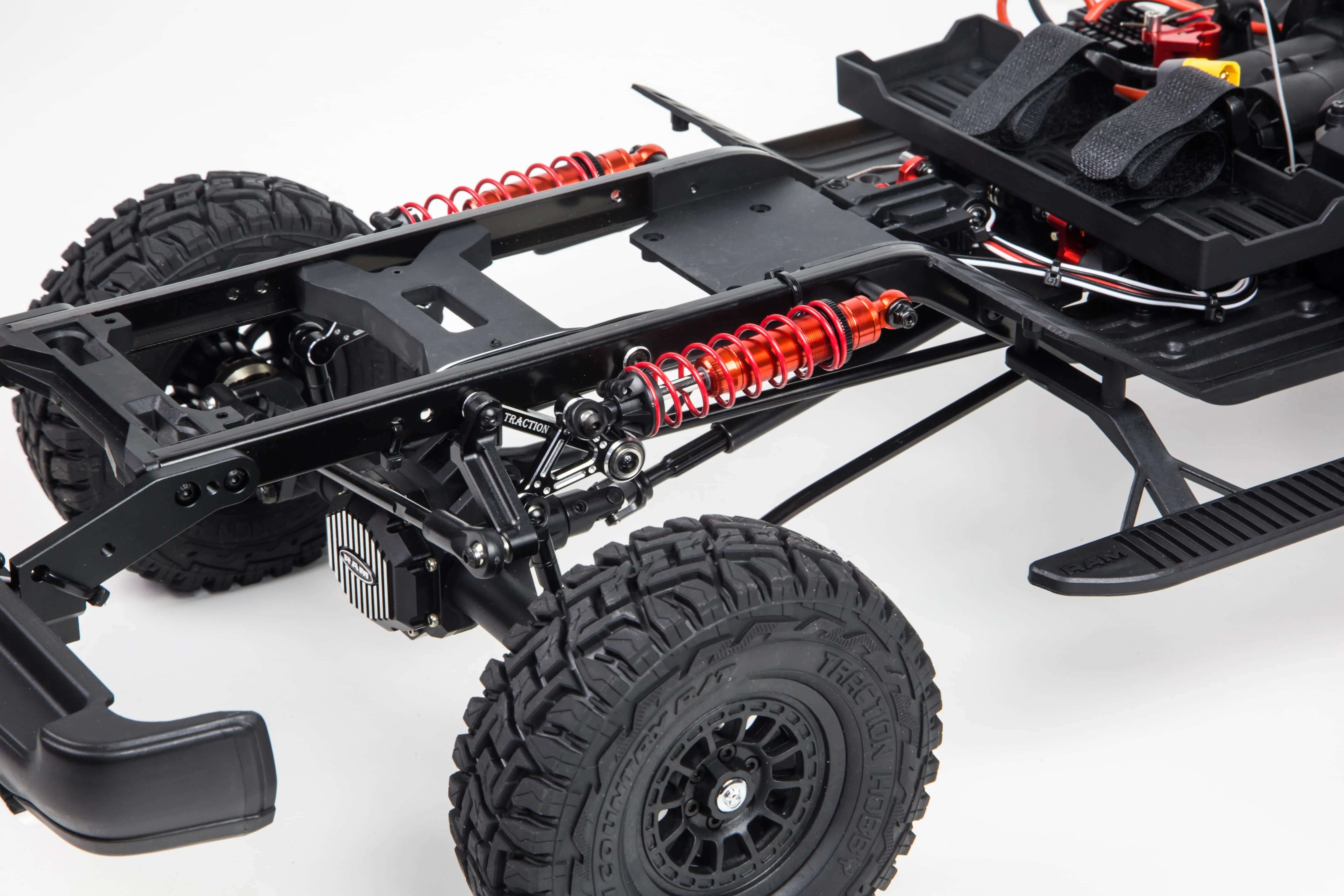 Night driving with LED lights on Dodge RAM 1500 RC crawler