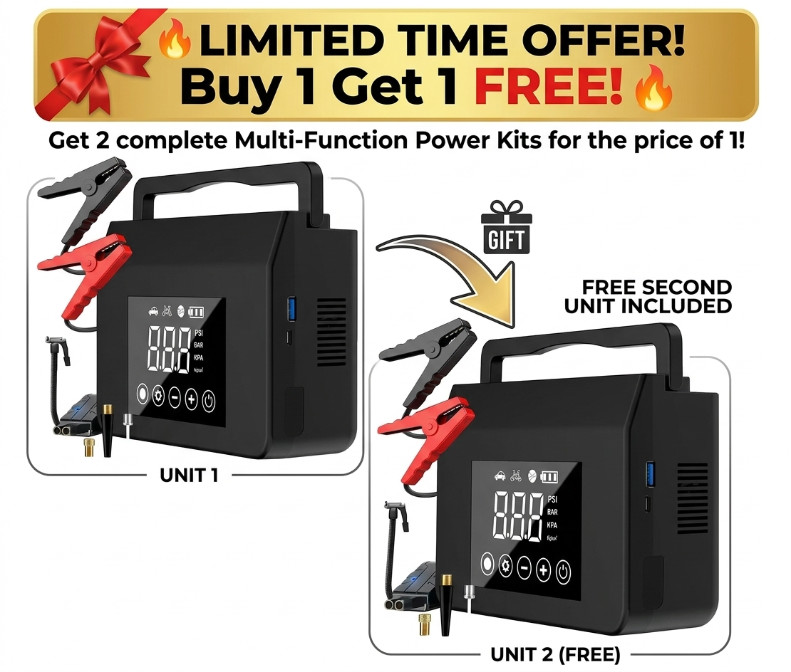 【New Release】2026 4000A Car Jump Starter with 150PSI Tire Inflator, 15000mAh Power Bank & LED Light, 4 in 1 All-Season Savior, Reliable in -20°F, Compatible with Most Cars & Trucks, For All Driving Situations