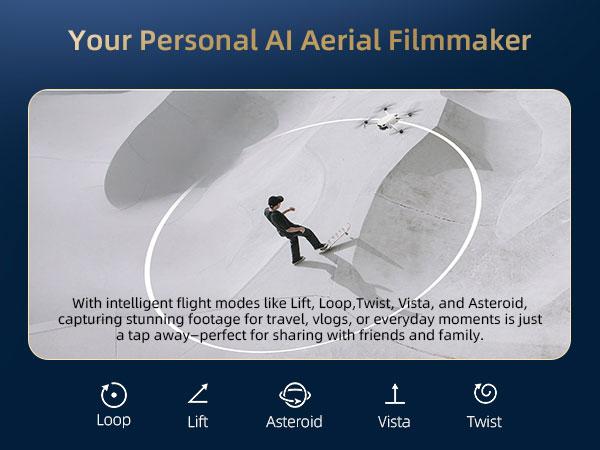 【Father's Day Gift】Skyrover S1 Mini Drone with Camera 4K/60fps Video, 3-Axis Gimbal Stabilization, 40-Min Flight Time, Under 249g, Auto Track, S1-1