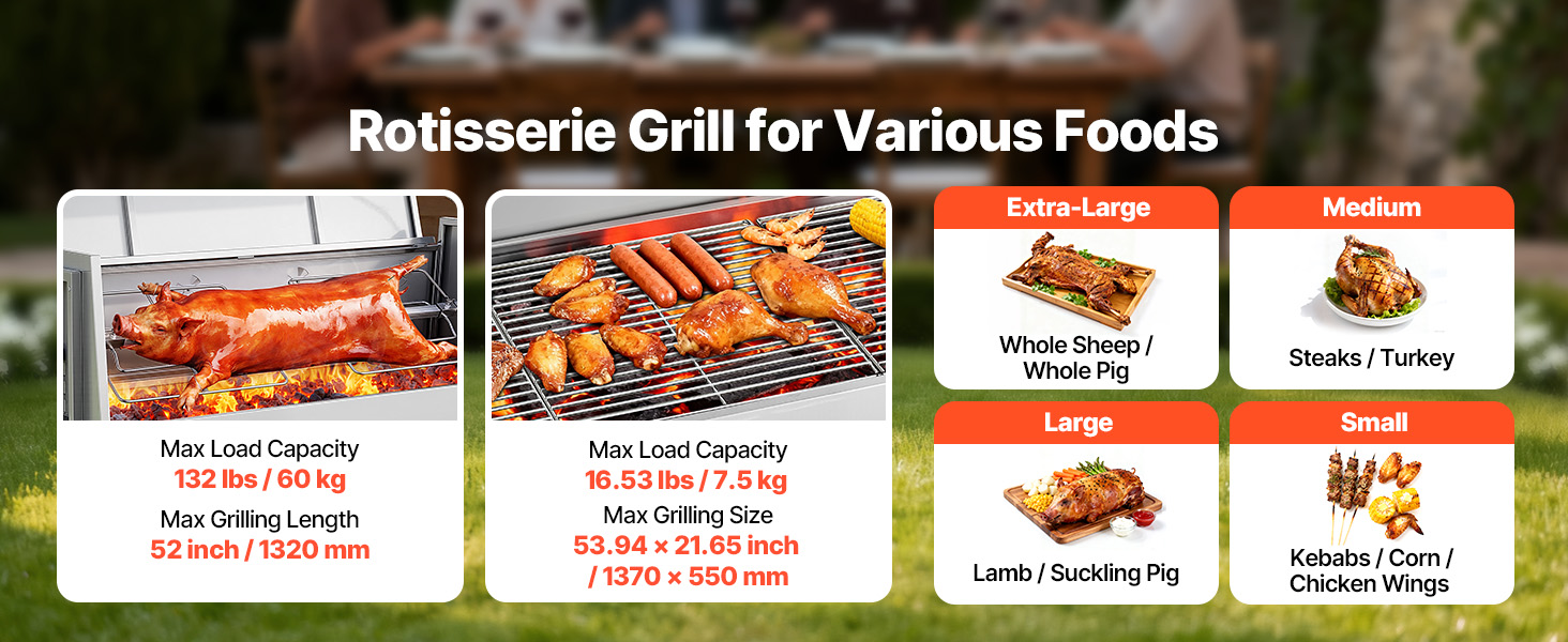 pig lamb goat rotisserie grill roaster