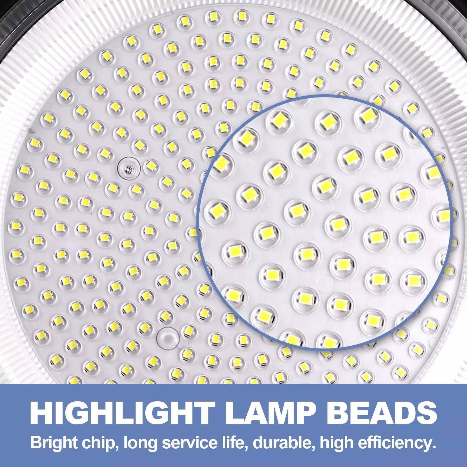 200W UFO LED High Bay Light Commercial Industrial Lighting for Warehouses and Retail Spaces 30,000 Lumens, Includes US Standard Plug and Suspension Chain, 6000K Daylight Color Temperature, Safe and Efficient,DealsForYouDays