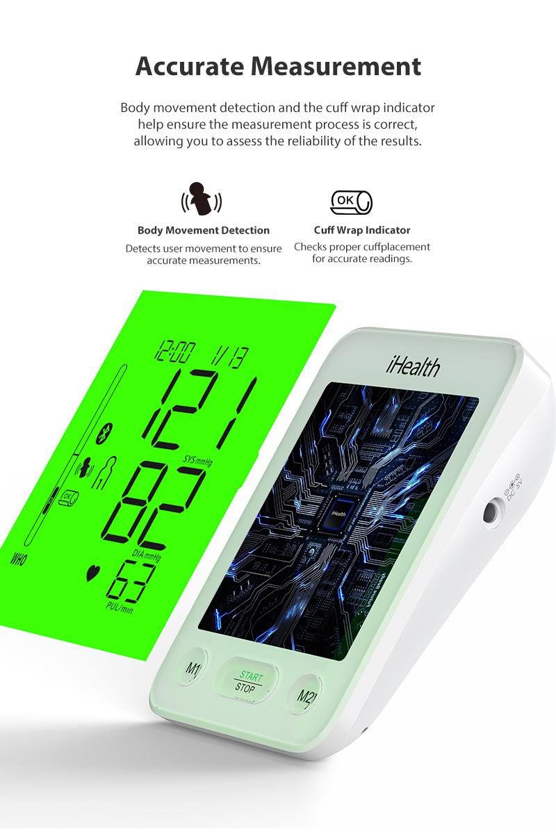 iHealth Bluetooth Blood Pressure Monitor HSA or FSA Eligible, with Large Cuff & Color-Coded Display, Dual Users 2*120 Readings, Automatica Upper Arm Blood Pressure Machine with Cloud Storage & Body Movement Detection, Portable Healthcare Kit iHealth Bluetooth Blood Pressure Monitor HSA or FSA Eligible, with Large Cuff & Color-Coded Display, Dual Users 2*120 Readings, Automatica Upper Arm Blood Pressure Machine with Cloud Storage & Body Movement Detection, Portable Healthcare Kit