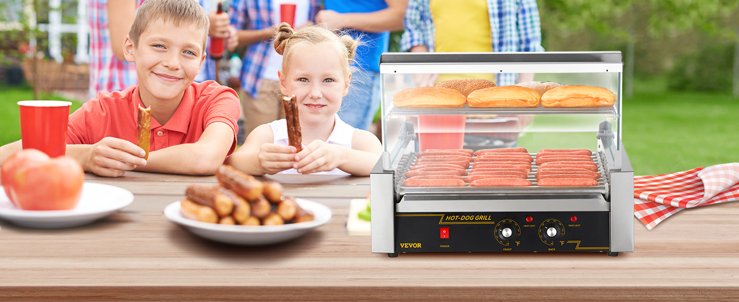 commercial hot dog roller machine
