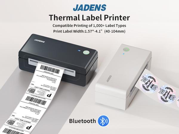 JADENS Portable Handheld Bluetooth Wireless Thermal Shipping Label Printer - Inkless, for Small Business, Compatible with iOS, Android, Windows, Mac, Chromebook, Ideal for Etsy, USPS, Inkless Printer, Label Printer For Small Business JADENS Portable Handheld Bluetooth Wireless Thermal Shipping Label Printer - Inkless, for Small Business, Compatible with iOS, Android, Windows, Mac, Chromebook, Ideal for Etsy, USPS, Inkless Printer, Label Printer For Small Business