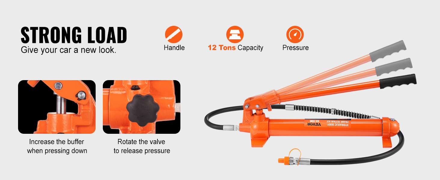 hydraulic ram kit 12 ton