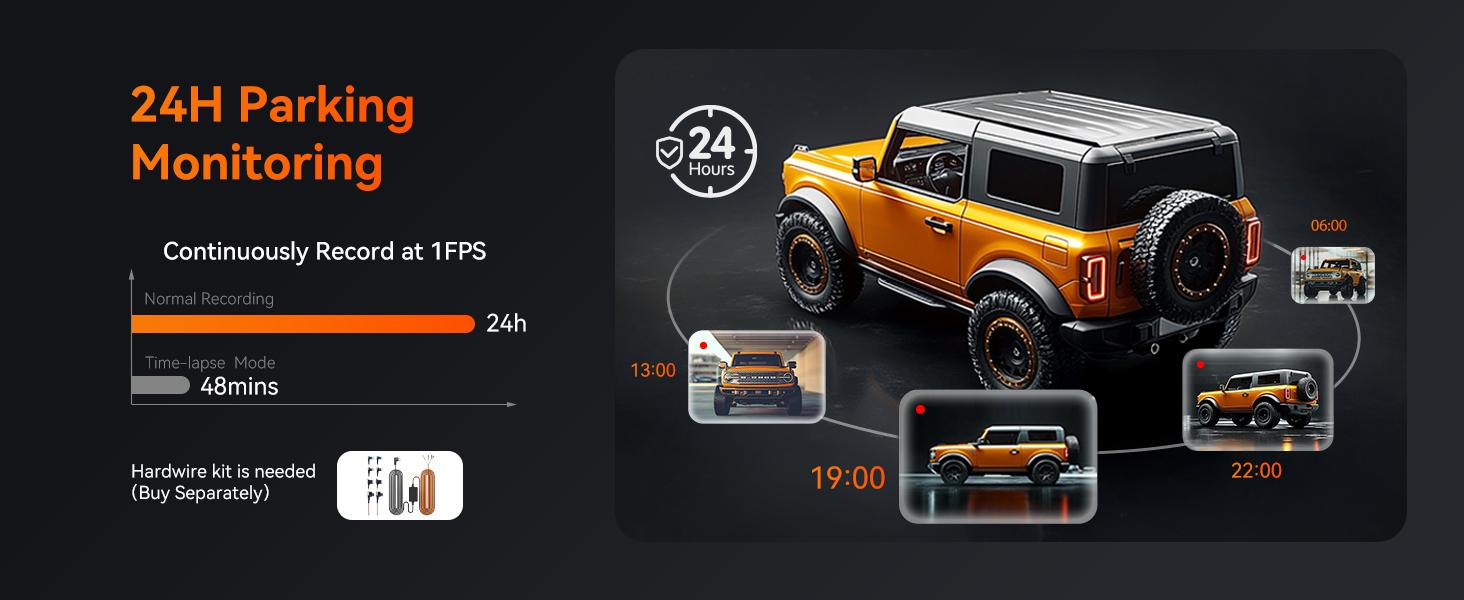 【FathersDayGift】WOLFBOX G840S 12" 4K Mirror Dash Cam with 5.8GHz WiFi & GPS Tracking, Dual Cameras, Night Vision, 32GB Card, 170&deg; Front & 140&deg; Rear Lenses, 24-Hour Parking Monitor, TikTokShopHolidayHaul - Automotive Video Recorder