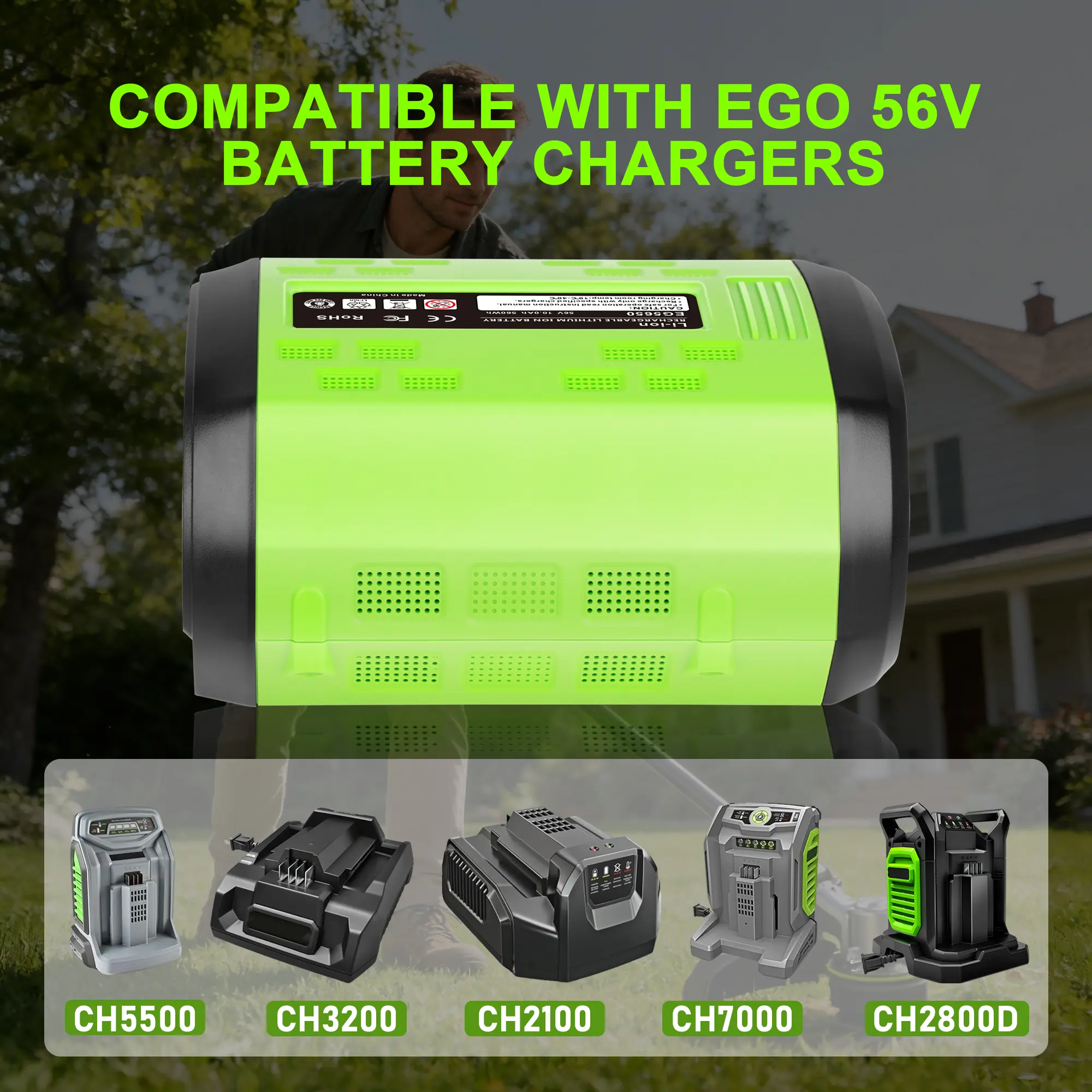 56V 10Ah Replacement Batteries for EGO 56V Battery