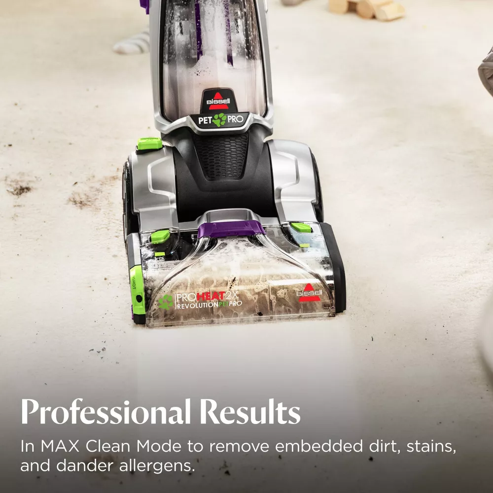 BISSELL ProHeat 2X Revolution Pet Pro Plus Carpet Cleaner 3588 11" Cleaning Path Purple
