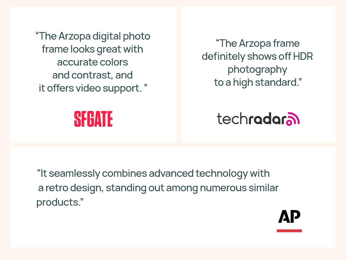 ARZOPA WiFi Digital Touch Screen Photo Frame Free Unlimited Cloud Storage Touchscreen 120s Video Frame PhotoFrame Digital Picture Frame Auto Rotate for Gift Idea