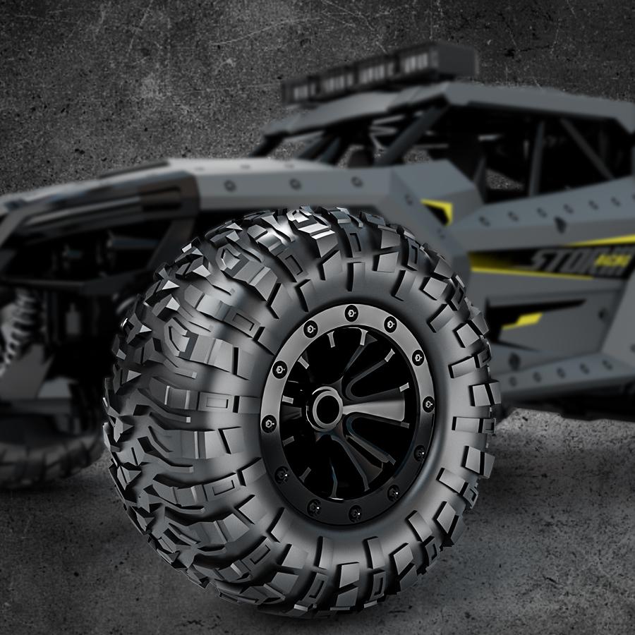 Tecnock Remote Control Car, 1:16 Scale 20 Km/h Fast Adult RC Car, 2.4GHz Off-road RC Truck Toys with LED Front Lights and Rechargeable Battery, Christmas Gift, Birthday Gift for Boys or Adults Aged 8-12 years old