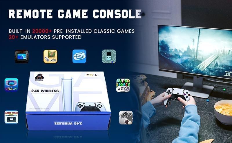 NEW Ultra Retro Game Console with 40,000+ Classic Games, Dual Wireless Controllers & Portable Emulator, Childhood Classic Game Stick Usb